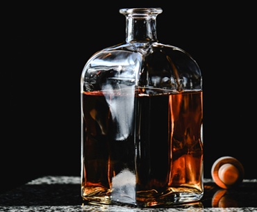 Rum in edler Flasche