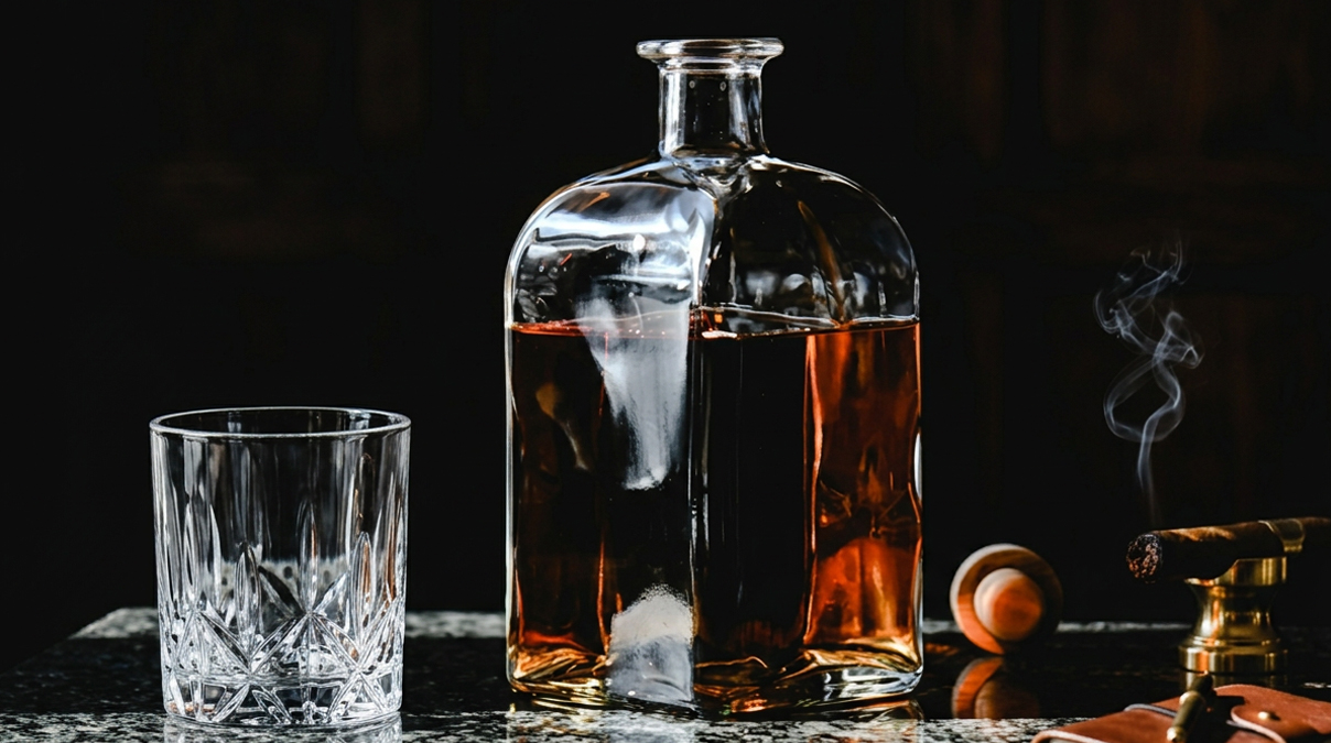 Rum in edler Flasche